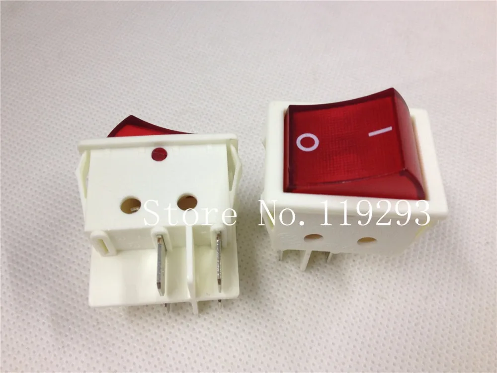 [SA]Power switch Gani CANAL rocker switch AC 220 large white edge red GREEN illuminated rocker switch R210--50pcs/lot