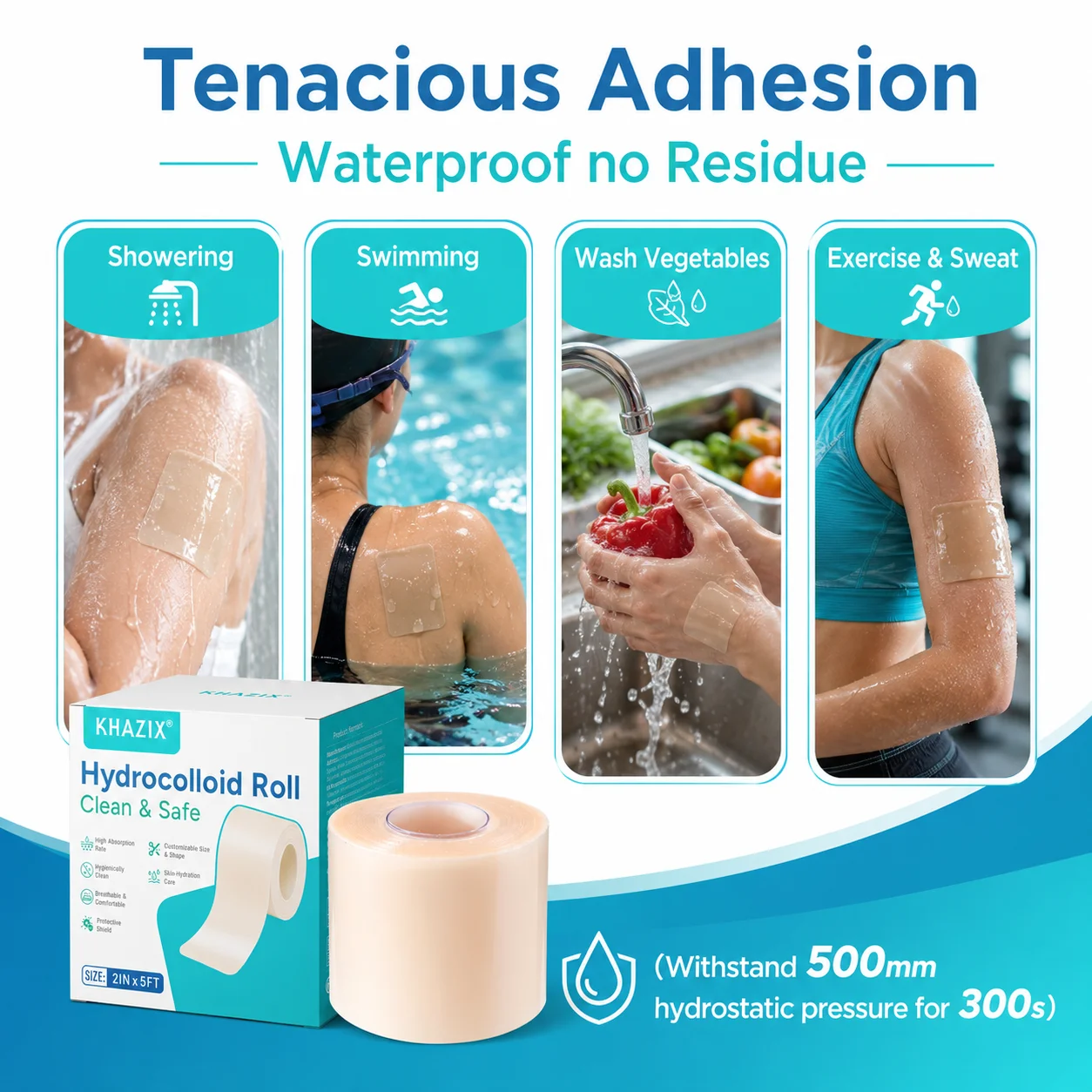 Pimple Patch Artificial Skin Wound Dressing Freely Cuttable Skin-Friendly 1 Roll Value Pack.