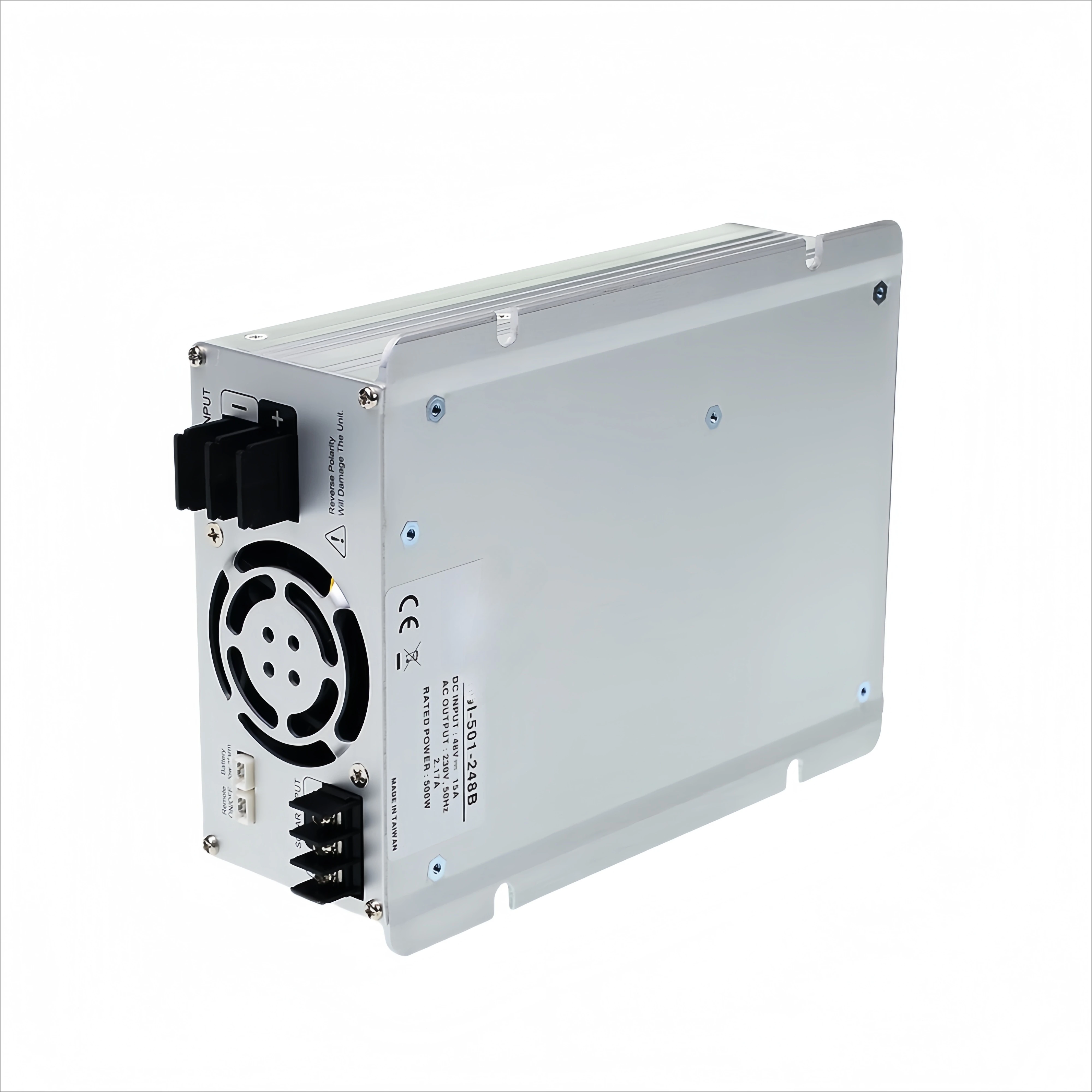 MeanWell ISI-501-124 (AC:A/B/C/D/F/U)  500W Pure Sine Wave DC-AC Inverter with MPPT Solar Charging Function