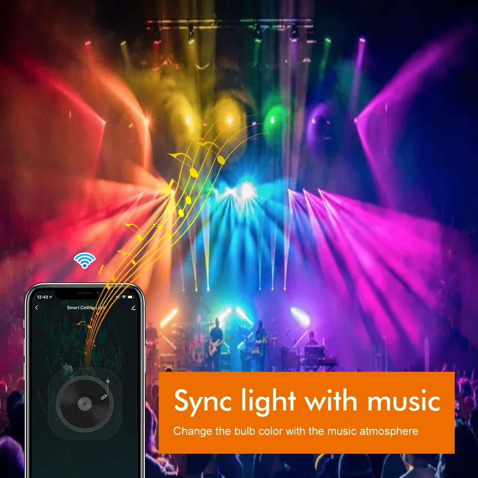 Compatible elegante de Alexa de la bombilla LED de Wifi de la decoración 18W Tuya E27 RGB CW WW