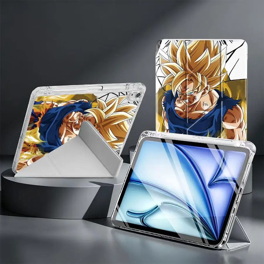Dragon Ball Anime With Pen Slot Cover Tablet Case For iPad Air 8 M2 M3 3 11th 10th Gen Pro 13 2025 2026 Mini 7 6 5 9th 12th