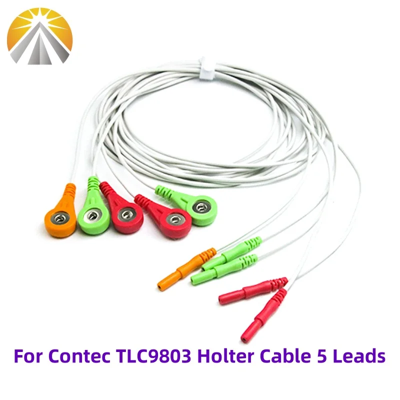 Holter Cable 5 Leads For Contec TLC9803 3 Channel 24 Hours Holter Recorder Dynamic ECG Monitor Device - Image 5