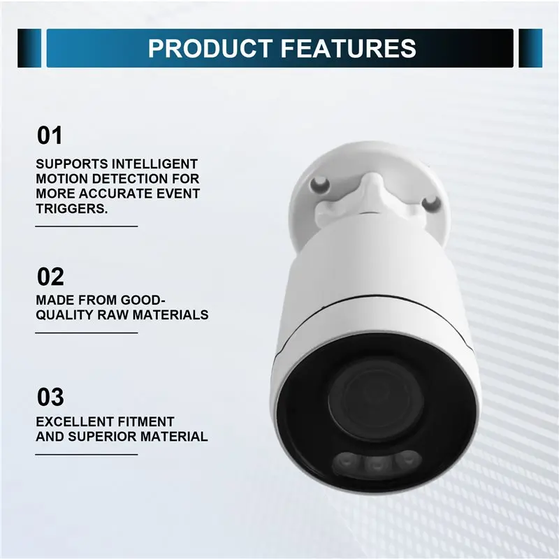 [NEW A09R!】 Auto-Zoom Poe Bullets Camera 5MP 4X Digital Zoom Color Night Vision 108° Wide Angle Outdoor Security IP Camer