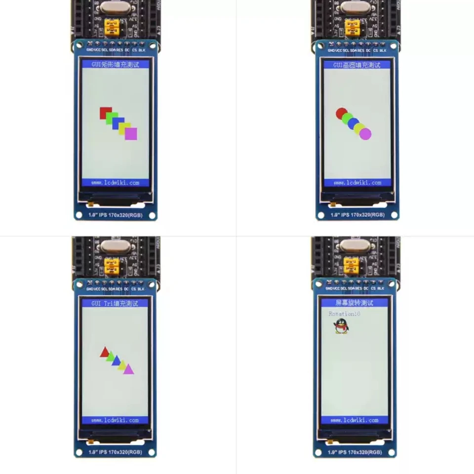 1.9 Inch IPS Full Angle TFT Display Screen LCD Screen Color Display Module SPI Serial Port High-definition 170x320 ST7789