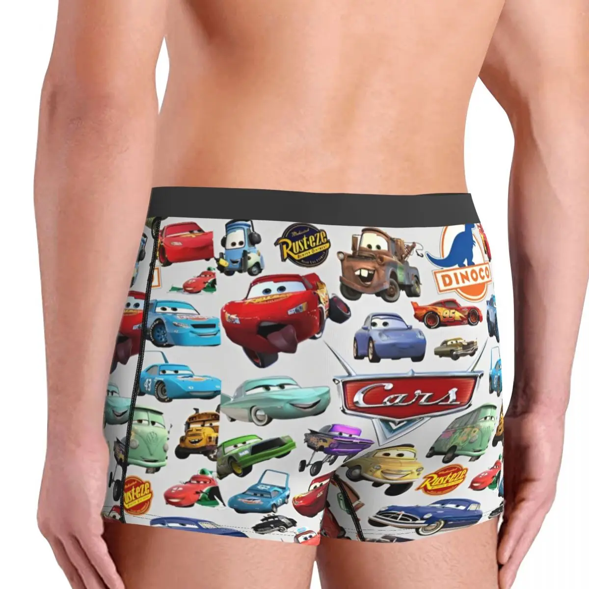 Lightning Mcqueen Cars Trunk Pouch Underwear Quality Pattern Boxer Brief Soft Trend Men Panties Big Size