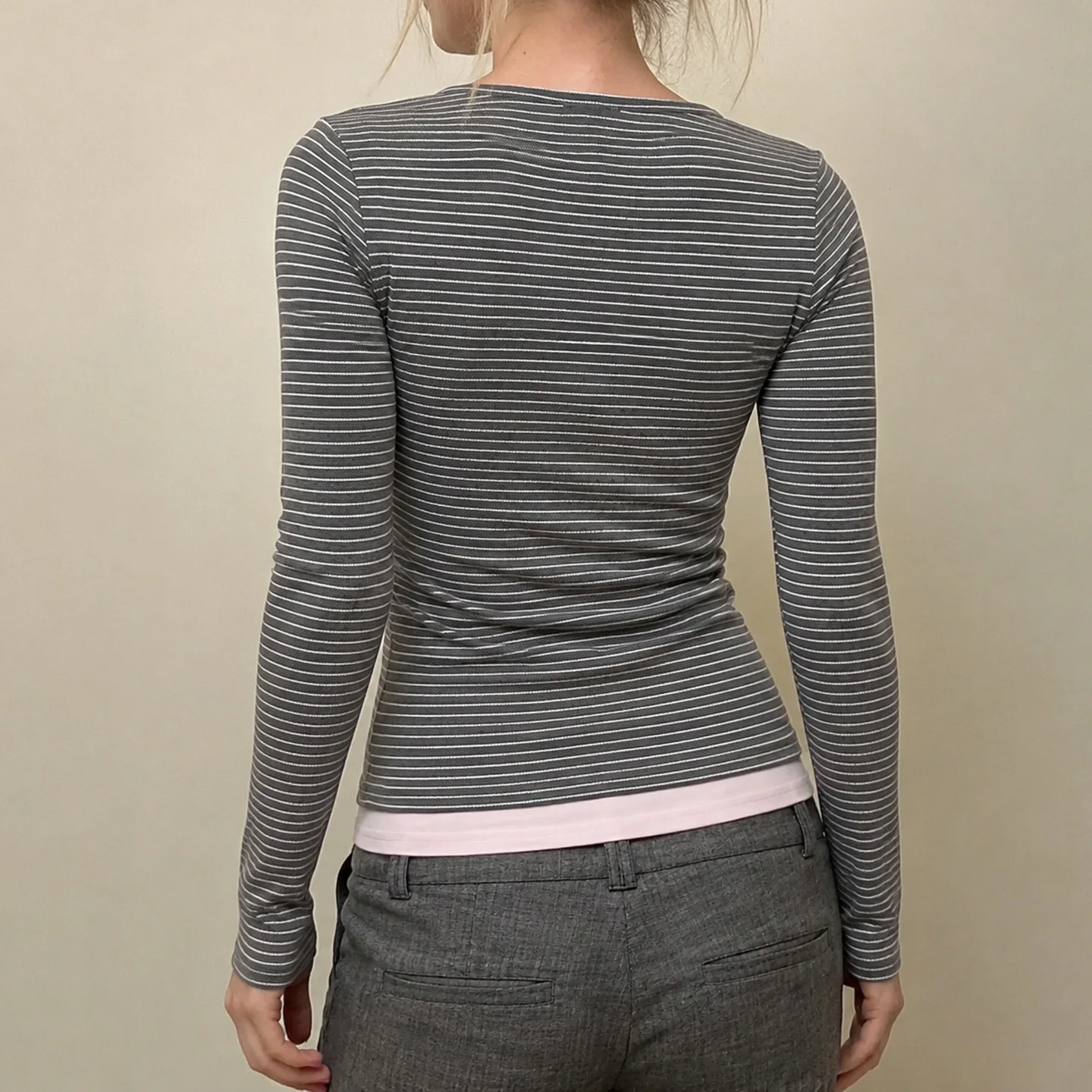 Style Women\\\'s Striped T-Shirt with Color-Contrast Buttons for Vacation Holiday Beach Yoga and Cycling Enthusiasts