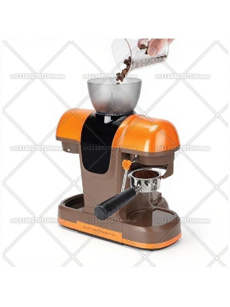 Coffee Machine, Small Household, Italian Latte Milk Froth, Semi-automatic Electric Grinder, Office, Dormitory