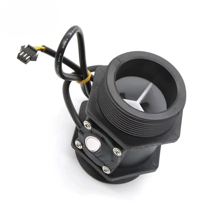 DN50 Threaded Connection High Flow Liquid Flow Sensor NPN Turbine Water Flow Meter Hall Effect 24V Nylon/SUS Material