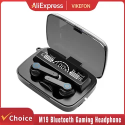M19 Bluetooth Wireless Headset 5.3 Bluetooth Earphones IPX5 Waterproof Headsets with Mic HiFi Stereo Music Earbuds for All Phone