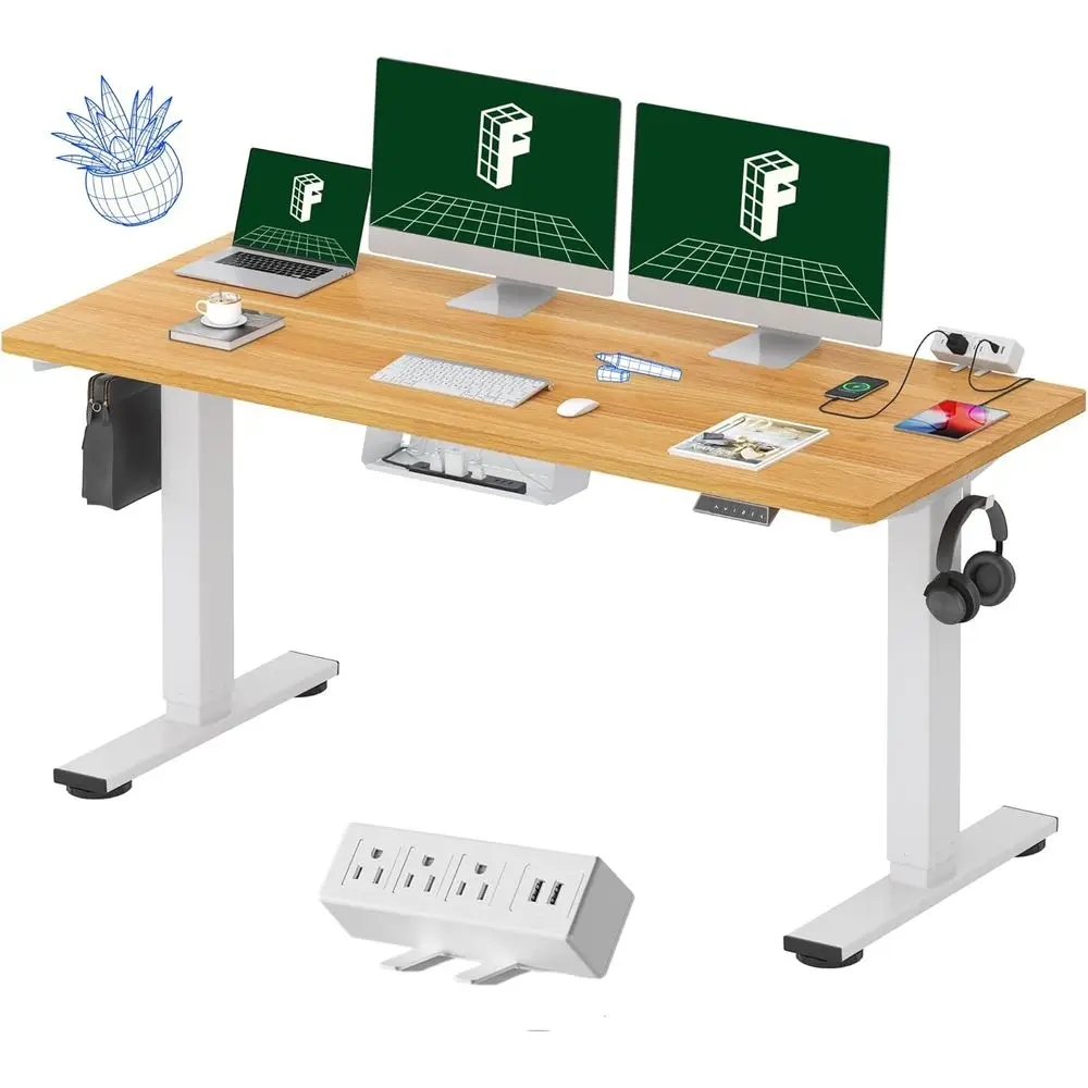 

Электрический регулируемый по высоте стол 60 Maple с креплением на столешницу, блоком питания и системой организации кабелей