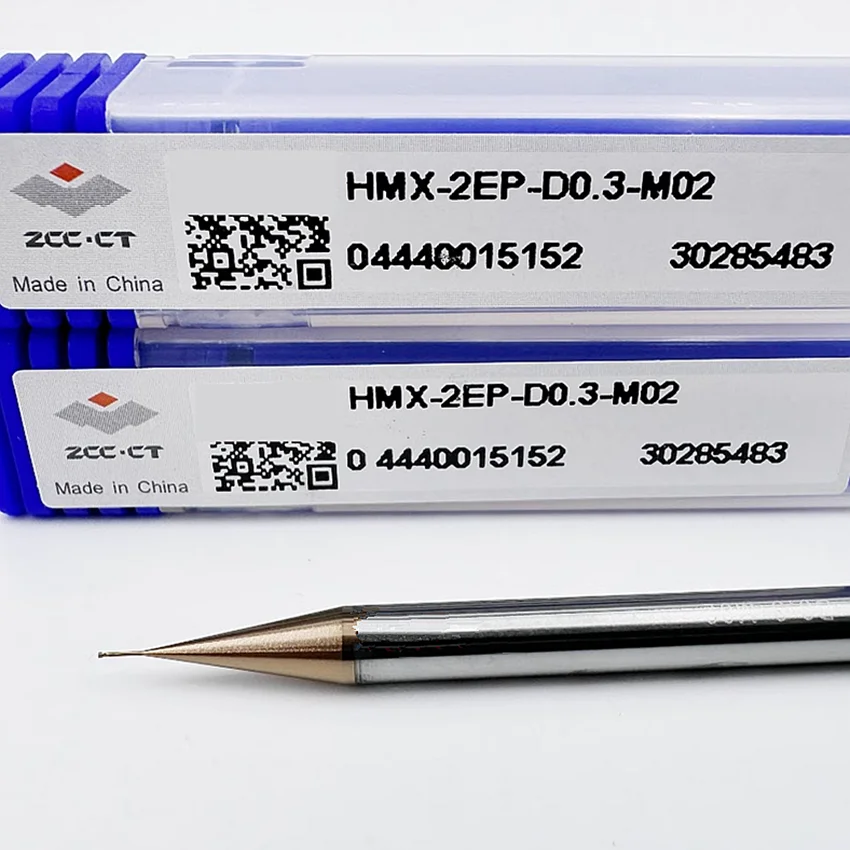 HMX-2EP-D0.3-M02/HMX-2EP-D0.3-M04/HMX-2EP-D0.4-M02/HMX-2EP-D0.4-M04 ZCC.CT HMX-2EP 2 Flutes Flat end mills 2F End Mills 1pcs/box