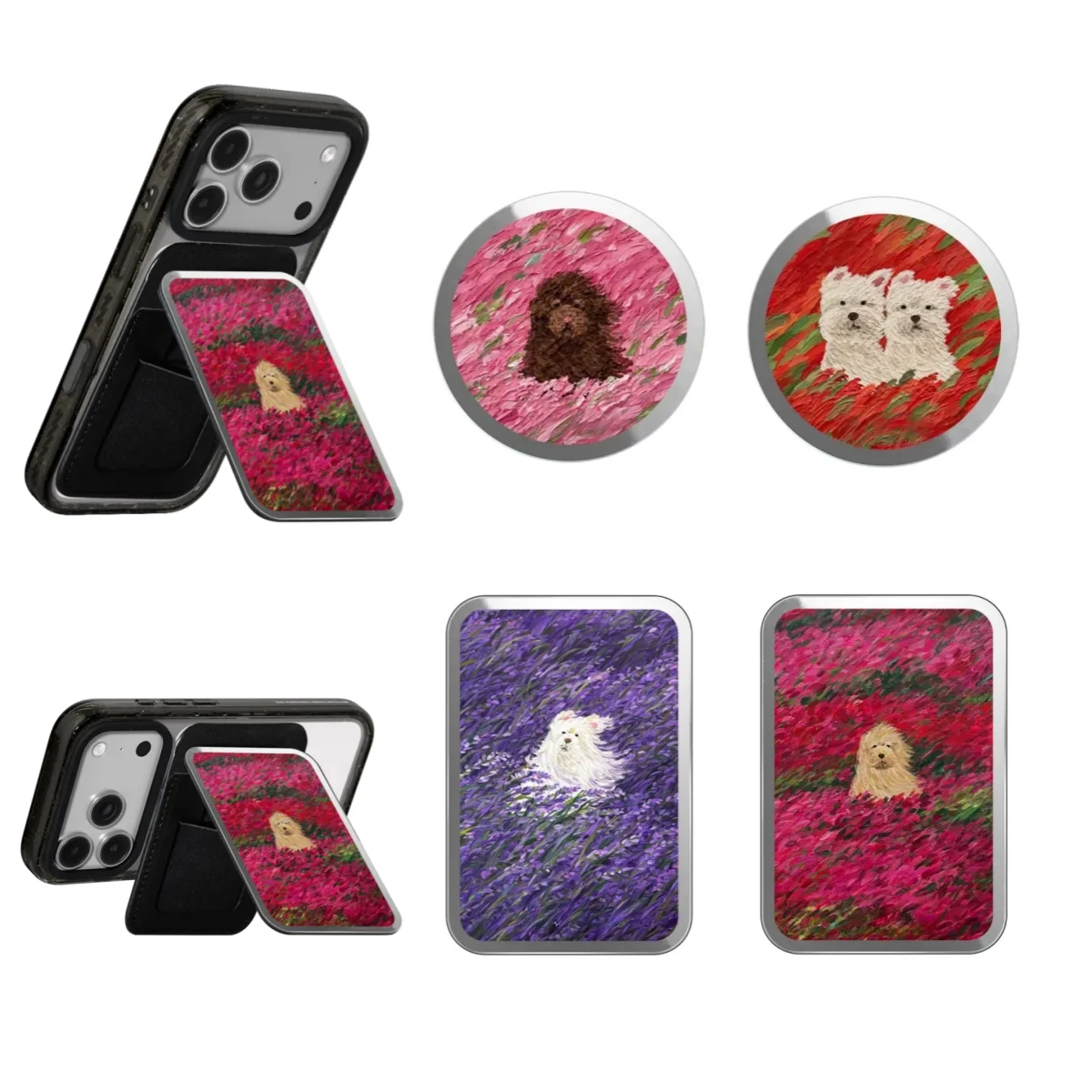 

Dog Grass Magnetic Phone Grip Phone Stand for IPhone Holder Mount Support for Galaxy Mobile Phone Accessories