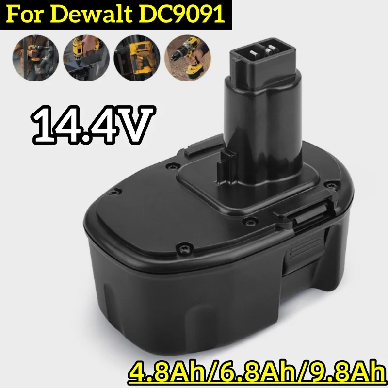For Dewalt 14.4V Battery Ni-MH 9800mAh for Replacement DC9091 DW9091 DW9094 DE9031 DE9038 DE9091 DE9092 Cordless Power Tools