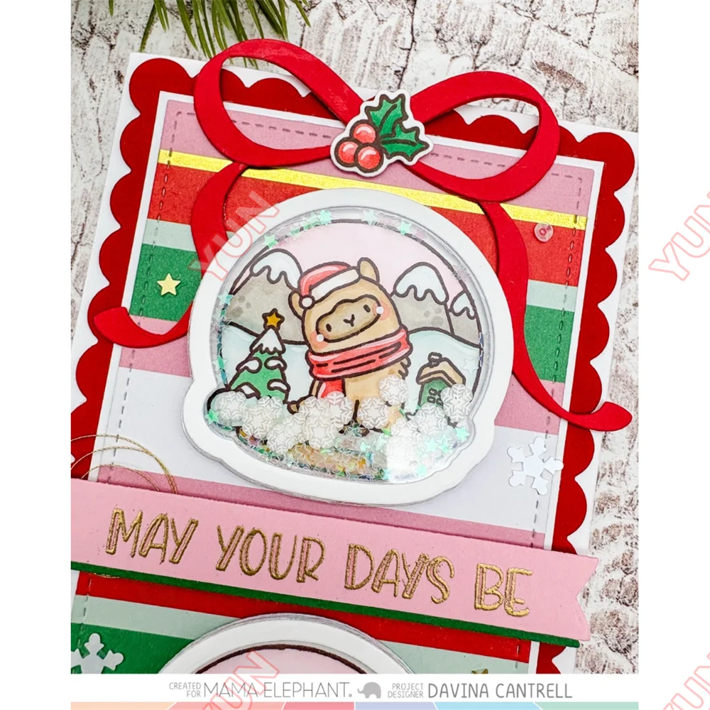 Merry Christmas New Metal Cut Dies Little Agenda Bakery Bears Bewitched Arch Die Stamps Set DIY Card Scrapbook Clear Stamp Make