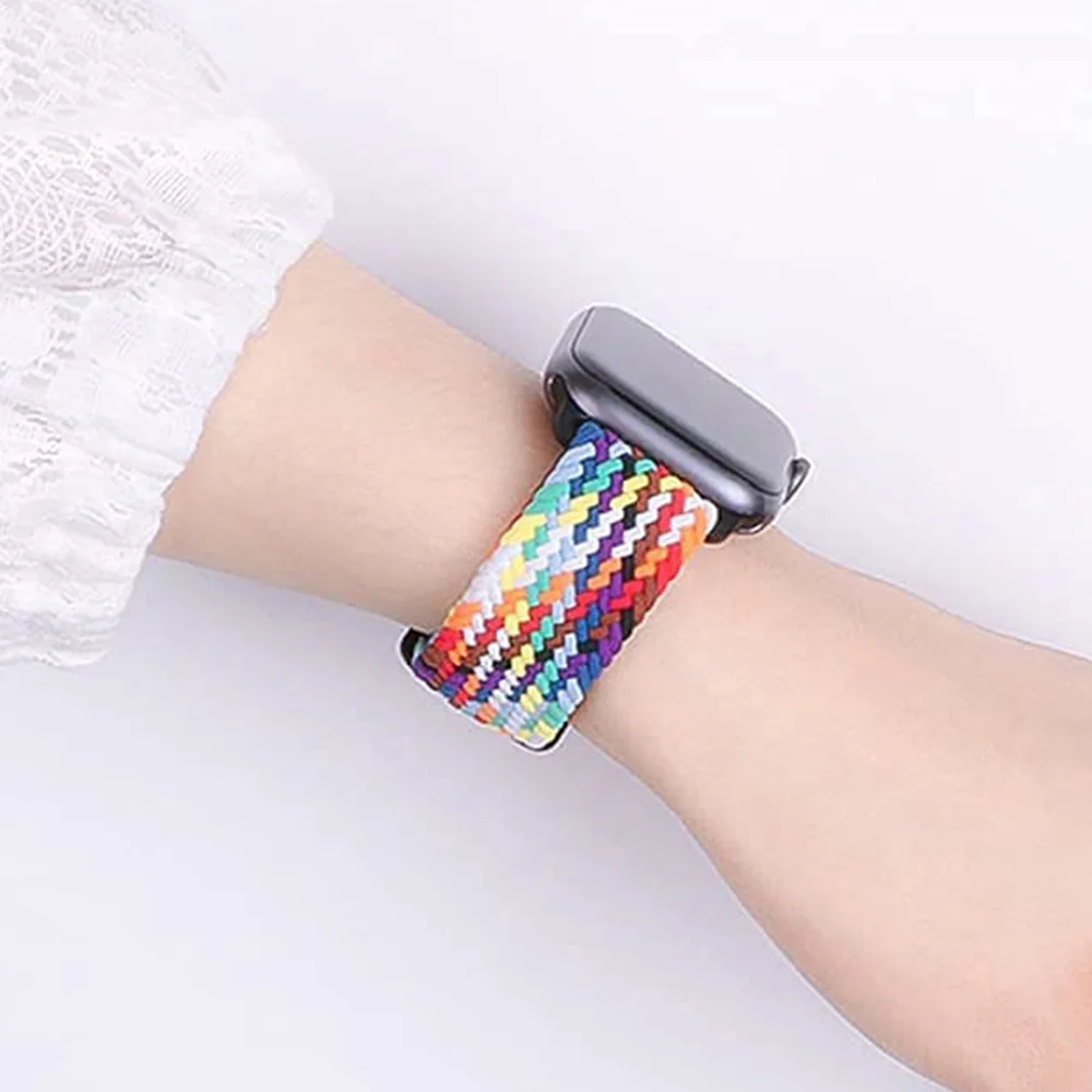 Nylon Strap for Apple Watch Band 40mm 41mm 42mm 44mm 45mm 49mm Elastic Loop Bracelet iWatch Series Ultra 2 3 7 SE 8 9 Accessorie