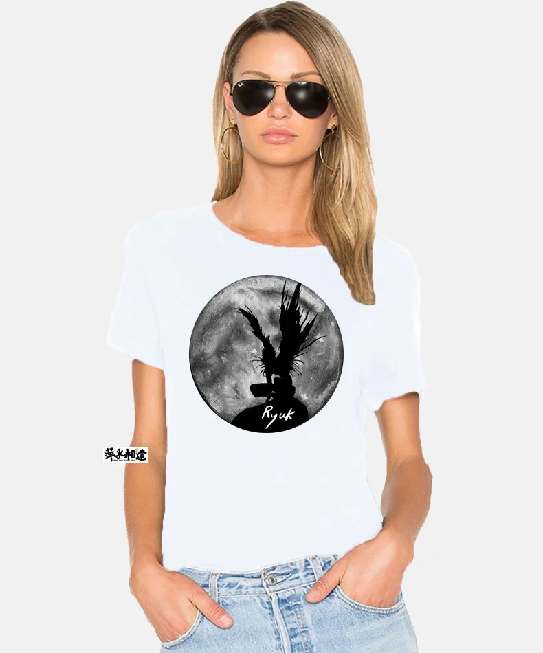 New Death Note Shinigami Ryuk Anime Men's Black T-Shirt V-Neck Customizable Size Personality Design Service DIY