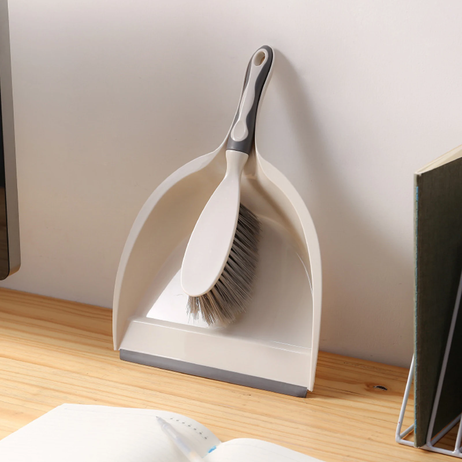 2Pcs Mini Dustpan and Brush Set Multi-Purpose Small Hand Broom & Dustpan Reusable Floor Dust Sweeping Tool for Desktop Cleaning