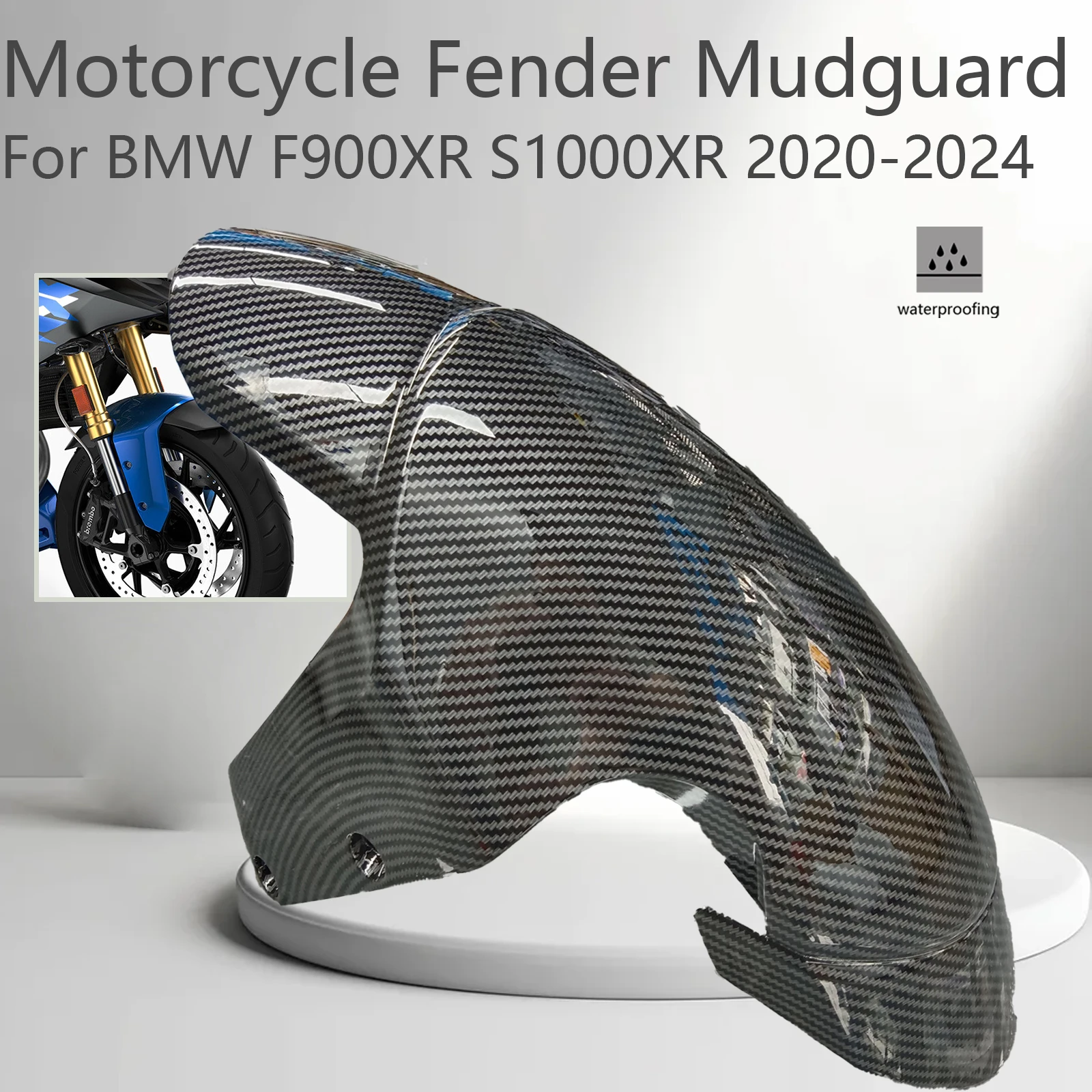 For BMW F900XR S1000XR 2020-2024 Motorcycle Accessories Front Mudguard Parts Fairing Parts ABS Carbon Fiber Color