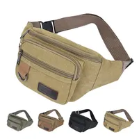 Chest Canvas Waist Bag Women Men's Belt Fashion Travel Purse Bag for Phone Pouch Pocket Hip  Waist Pack Male