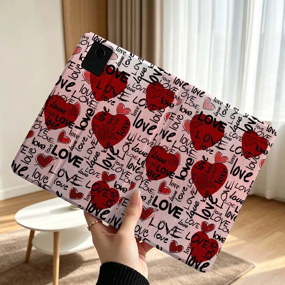 Love Heart Sweetheart Art For Lenovo Xiaoxin Pad Pro Tab P12 P11 11 13 11.2 inch K11 Plus Pen Tray Tablet Case Soft