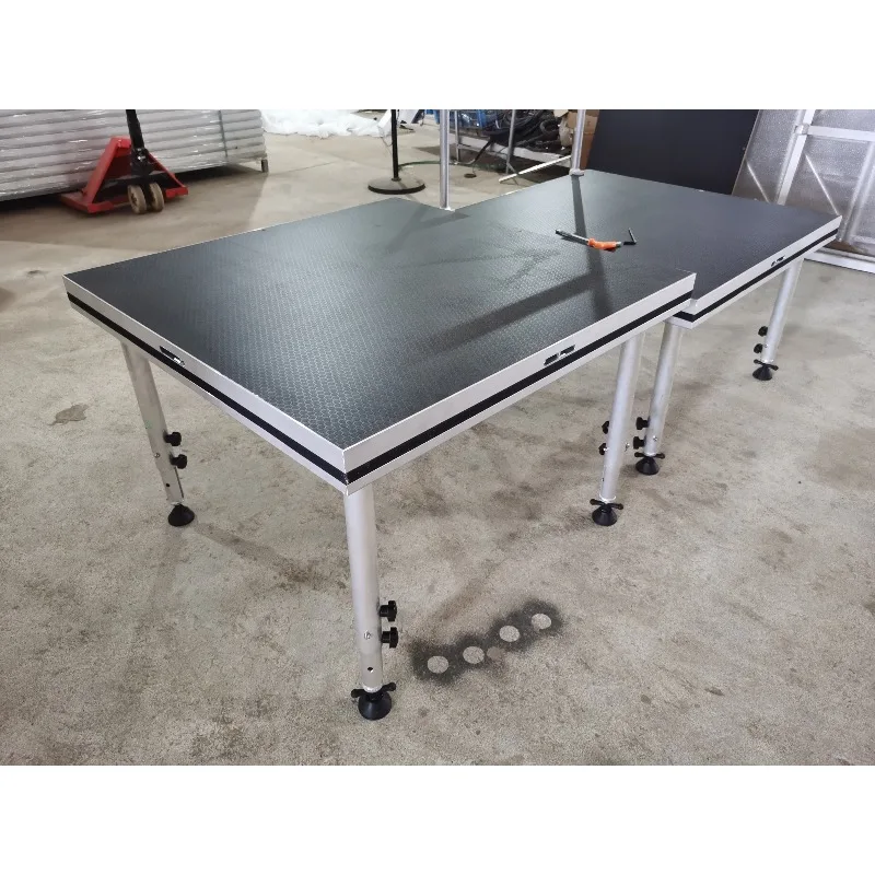 Aluminum Portable Stage Deck Customizable Interlock Stage Platform With Adjustable Folding Leg