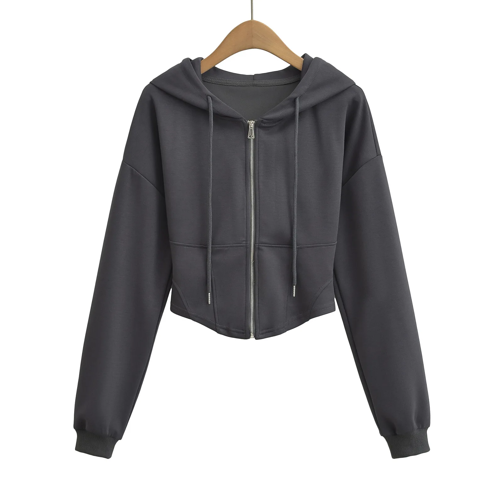 Sudadera con capucha de estilo americano para mujer, chaqueta ajustada con cremallera, estilo Pure Spice Girl, otoño 2024