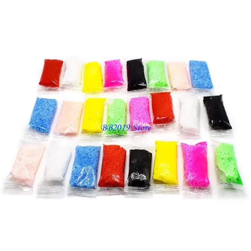 Q0KB Soft mousse boue neige 8pcs pour filles adultes kits bricolage jouet à main