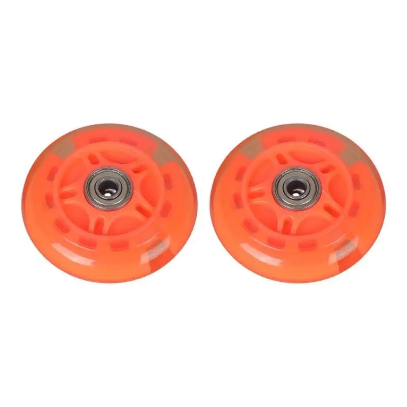 

652F 2pcs Kids Scooters Wheel Flashing Lighting Wheel Children Scooters Wheel for Enhancing Stability