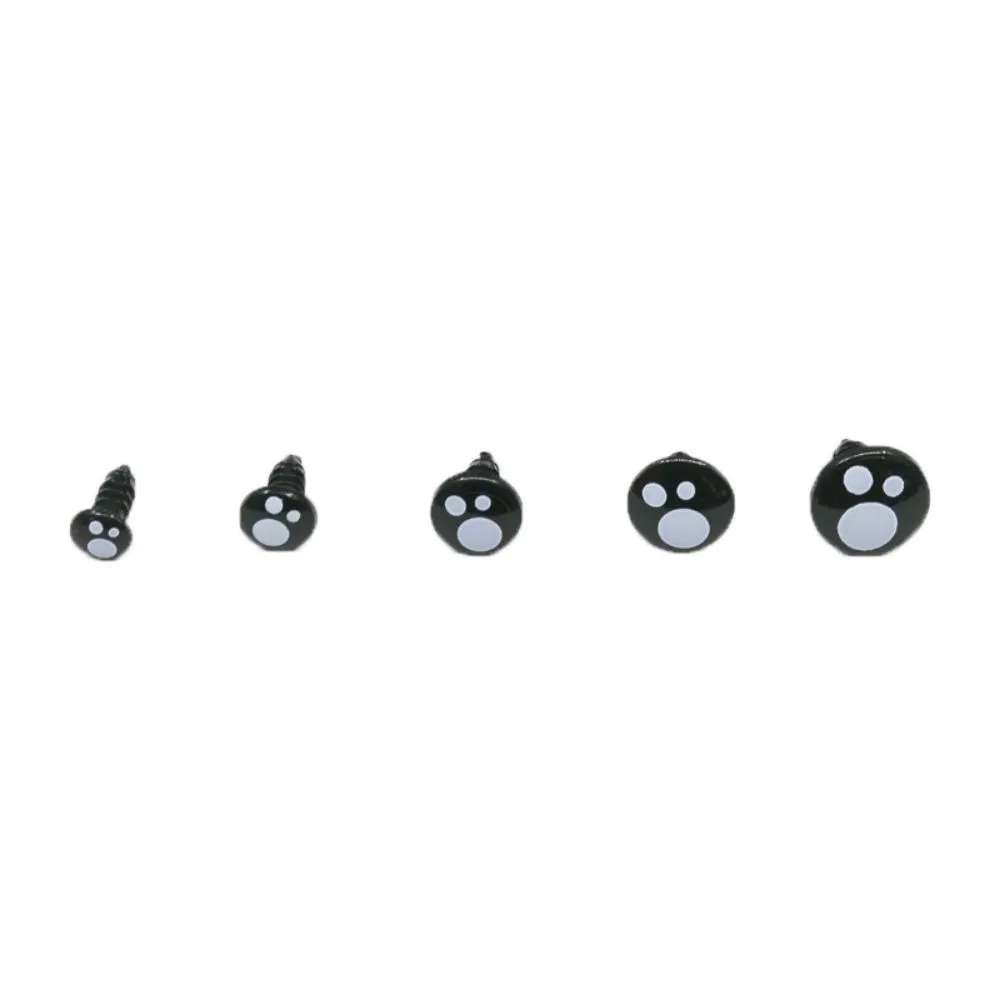 100pcs/box High Quality 5Sizes Plastic Safety Eyes Black Oval Shape Diy Eyes Kit Crafts Black Screw Eyes For