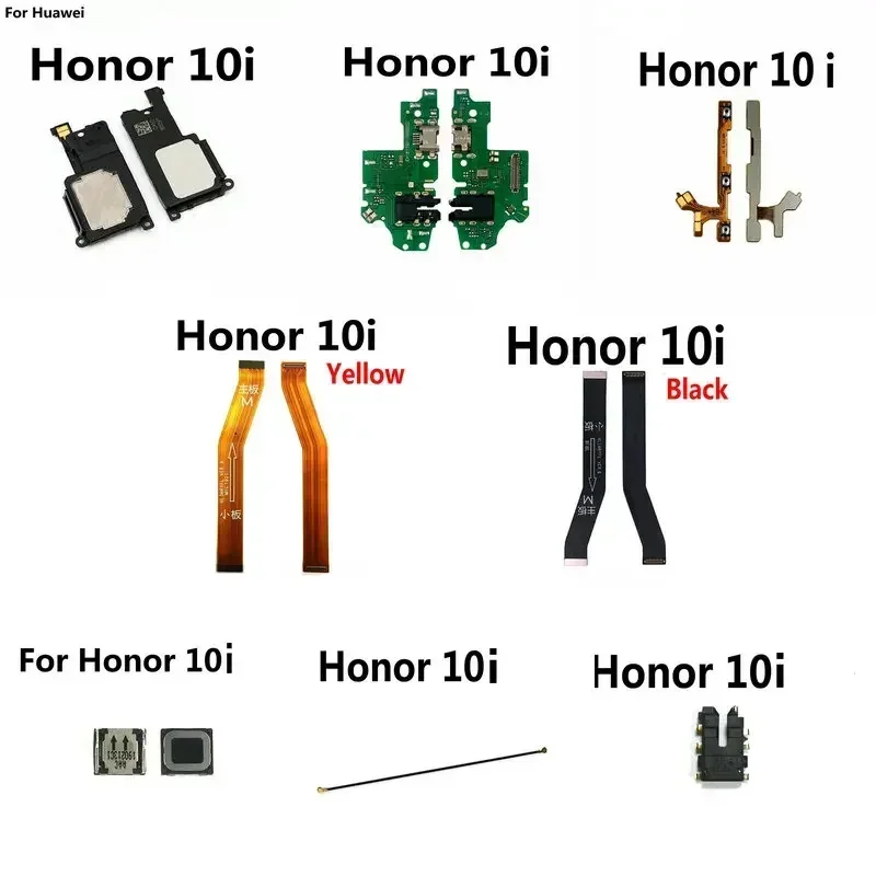 Loud Speaker Earpiece Charging Board Volume Buttons Signal Flex Motherboard Flex Audio Flex For Huawei Honor 10i