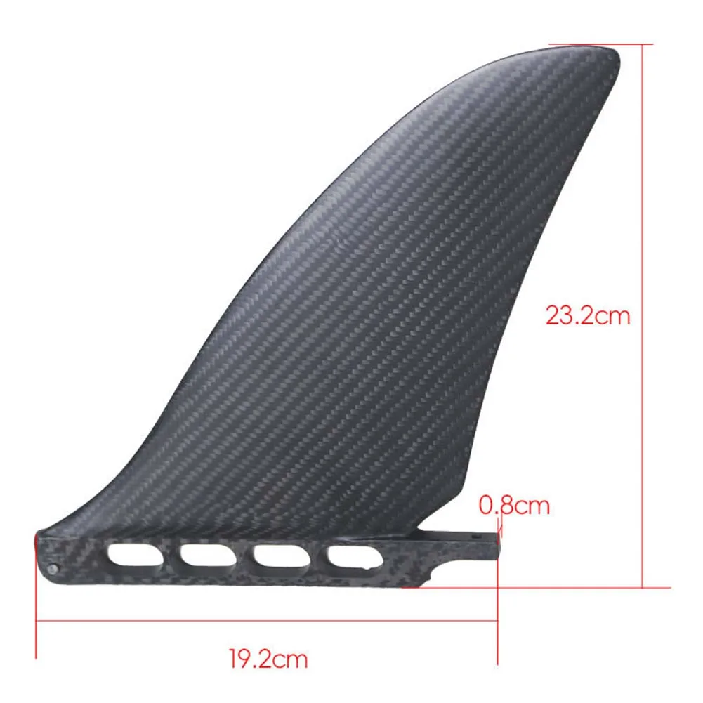 Surfboard Fin Using Full Carbon Fiber Construction for American Fin Box Standards Balanced Pattern for All Skill Levels