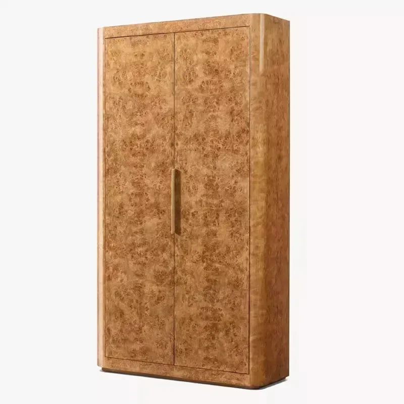 American rural retro solid wood wardrobe modern simple oak bookcase furniture dining side cabinet locker decorative cabinet