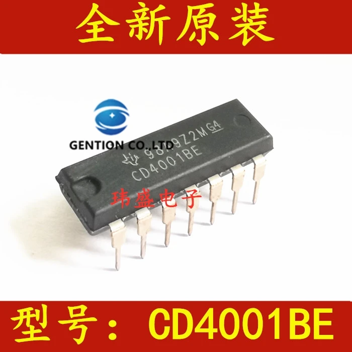 

20PCS CD4001 CD4001BE DIP-14 four 2 input nor gate CD4001BD in stock 100% new and original