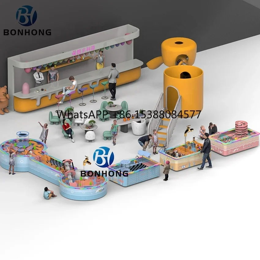 Bonhong High Quality Indoor Playground Equipment Children's Science Museum Water Park Game Table Plastic Metal for Home School