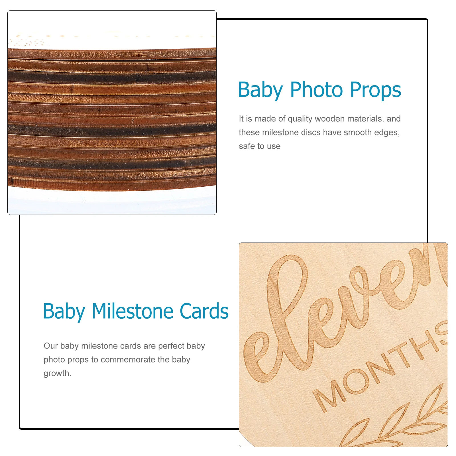 

13pcs Milestone Cards Birth Announcement Sign Photo Props Discs For Monthly Growth Tracking Shower