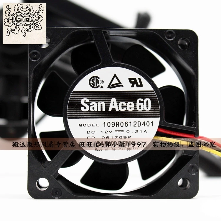 

Ltsf For SANYO DENKI 109R0612D401 DC 12V 0.21A 60x60x25mm 3-Wire Server Cooling Fan