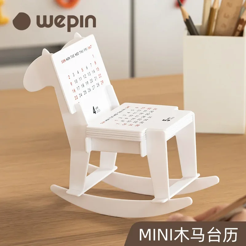 

Креативный календарь «сделай сам» 2025, персонализированный деревянный перекидной календарь с лошадью, забавная мультяшная игрушка, подарок, украшение для столешницы