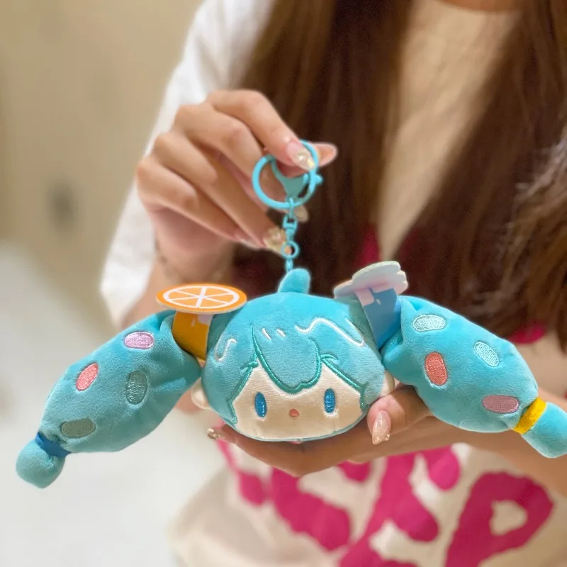 พวงกุญแจตุ๊กตาฮัตสึเนะ มิคุ ขนาด 10 ซม. ตุ๊กตาอนิเมะแบบนุ่ม ของตกแต่ง พวงกุญแจ ของขวัญ