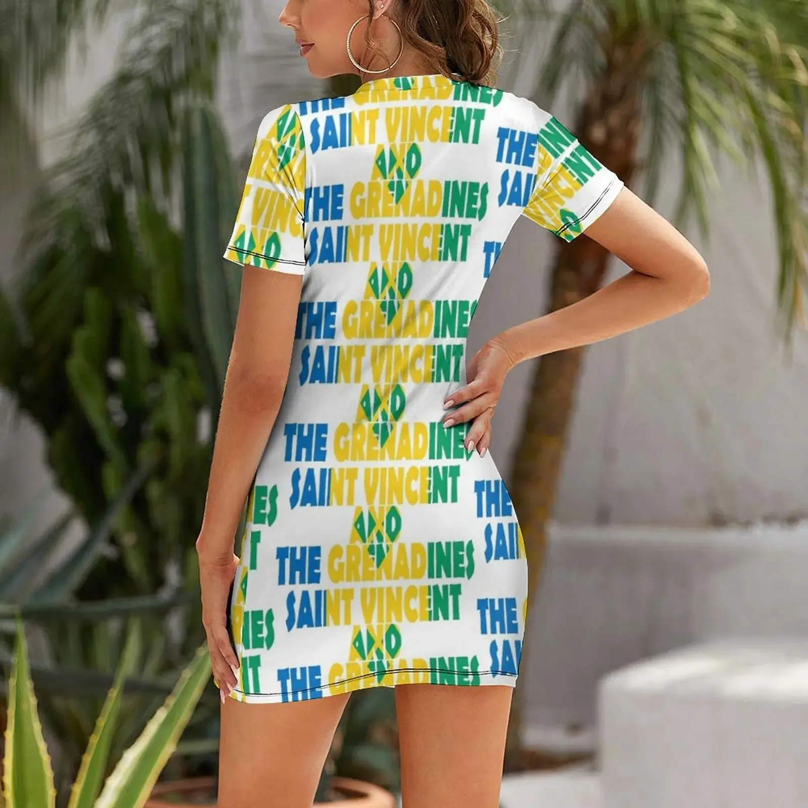 ชุดเดรสแขนสั้นเซนต์วินเซนต์แอนด์เดอะเกรนาดีนส์สำหรับผู้หญิง ปี 2025 ชุดราตรีหรูหรา ปี 2025 ชุดเดรสออกงานปี 2025