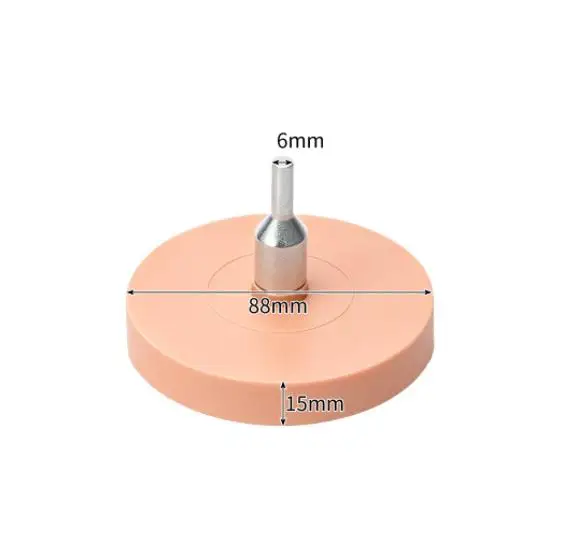 3 inch 4 inch Pneumatic Rubber Bonding Removal Wheel for For tire Weight Balancing with 6mm Round Shank for Electric Drill Use