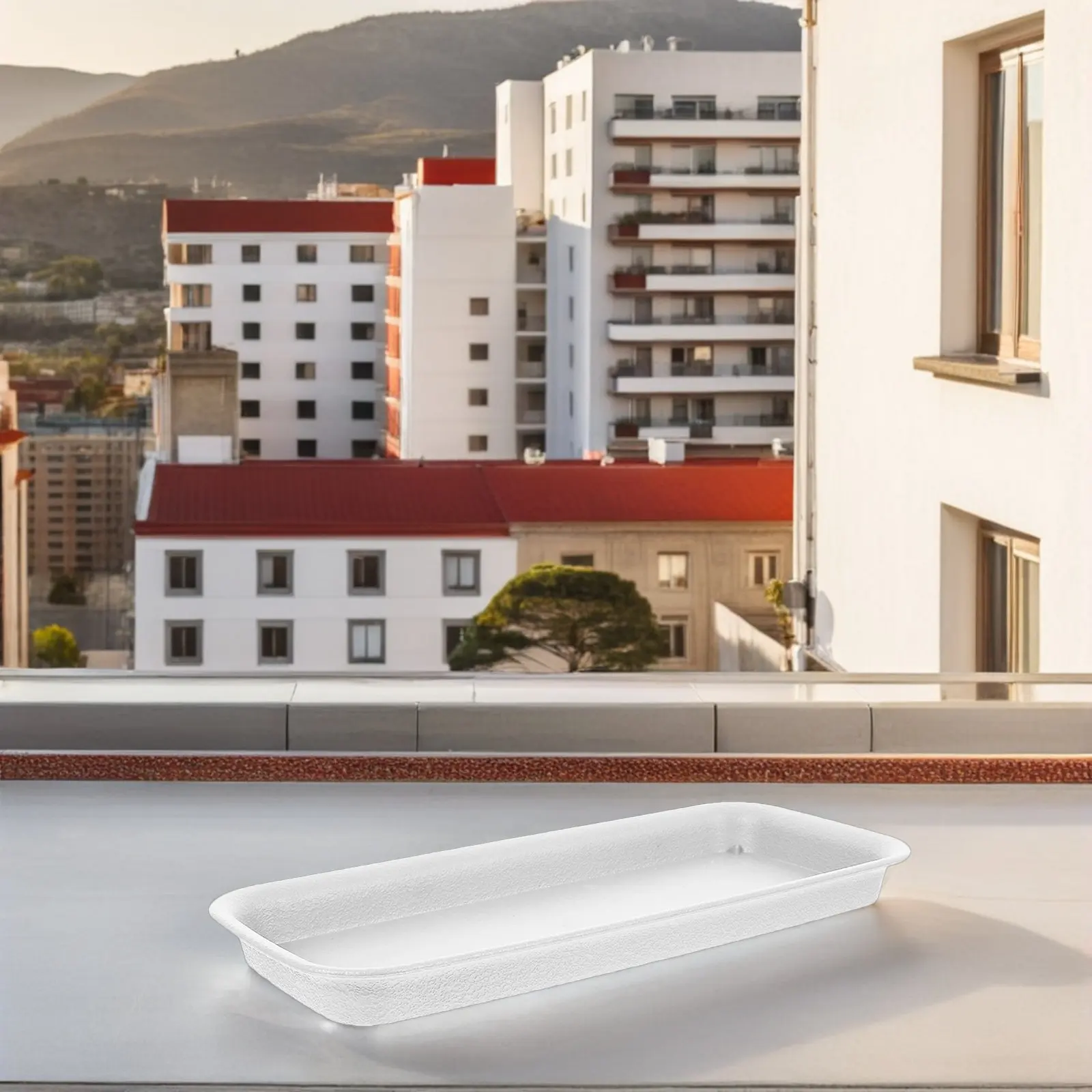 

Прямоугольный пластиковый поддон для цветочных горшков, подставка-поддон для сбора воды для комнатных и уличных растений, для оконных и настольных кашпо