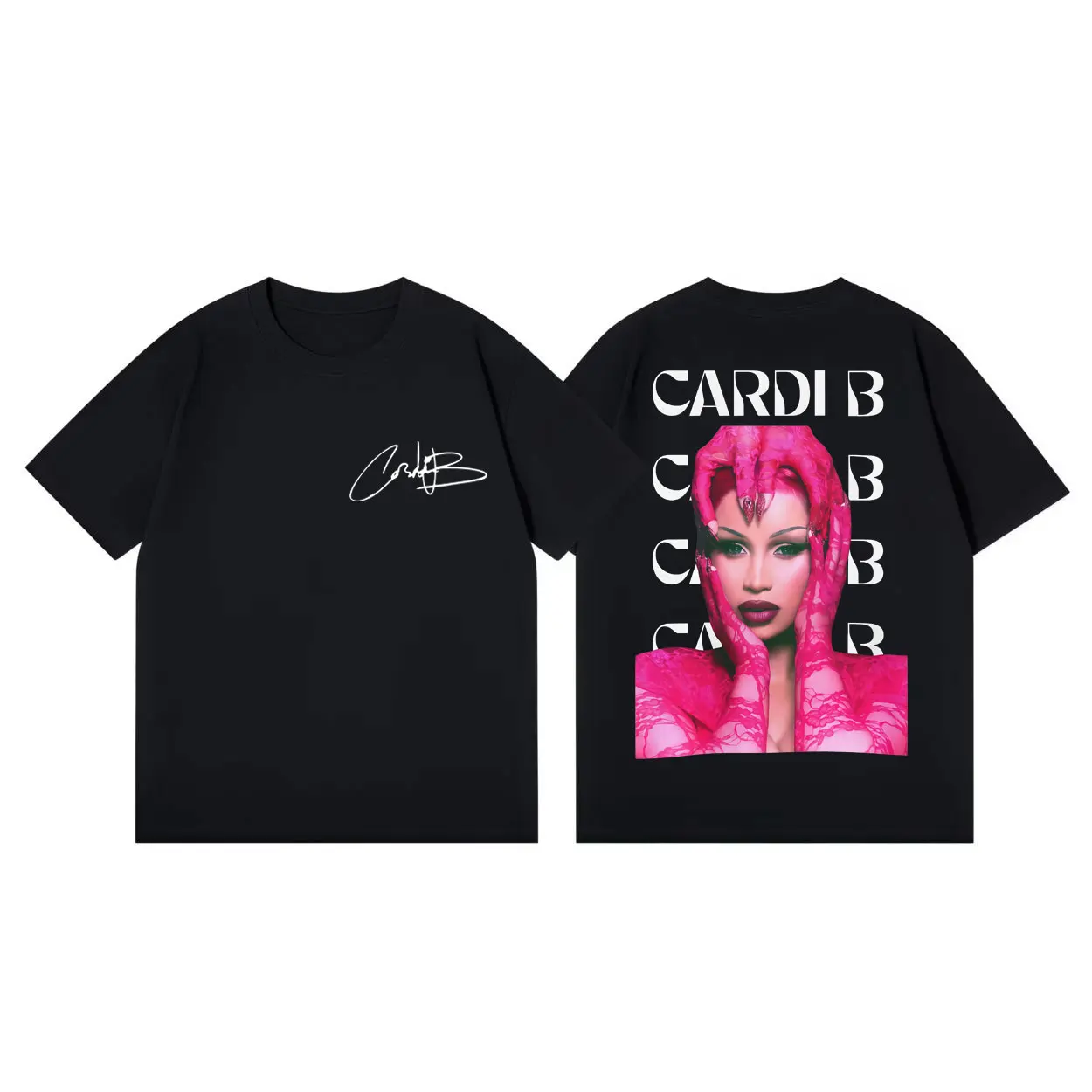 

Rapper Cardi B Graphic T Shirt Men Women Clothing Fashion Aesthetic Oversized T-shirts Summer Casual Cotton Short Sleeve T-shirt