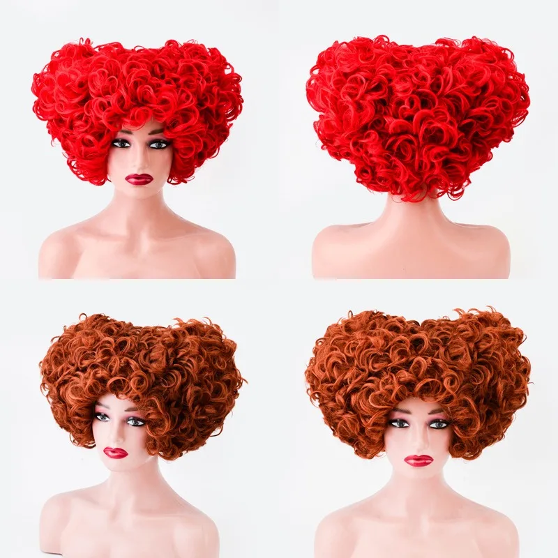 

Red Queen Love Cosplay Wigs Christmas Halloween Party Anime Alice's Adventures in Wonderland Role Playing Prop Wig