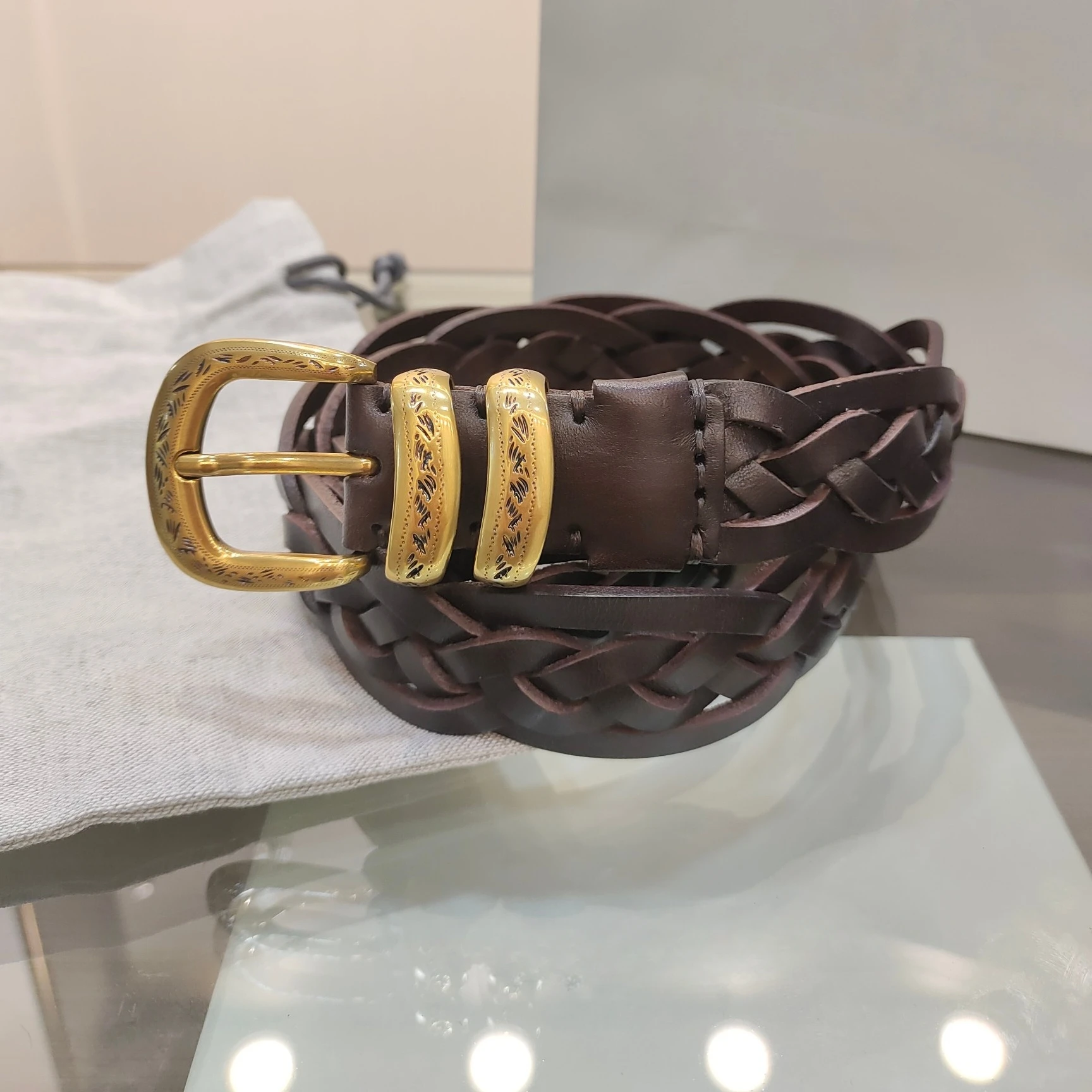 

Luxury Brand Top-Grain Soft Cowhide Belt Handmade Men's Belt Cross-woven Engraved Holiday Gifts Casual Formal Wear Versatile