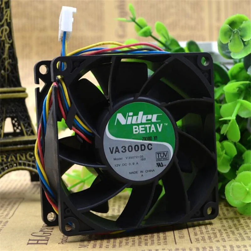 Nidec BETAV VA300DC V35072-35 12V 0.9A 8cm 8038 Four-wire chassis fan