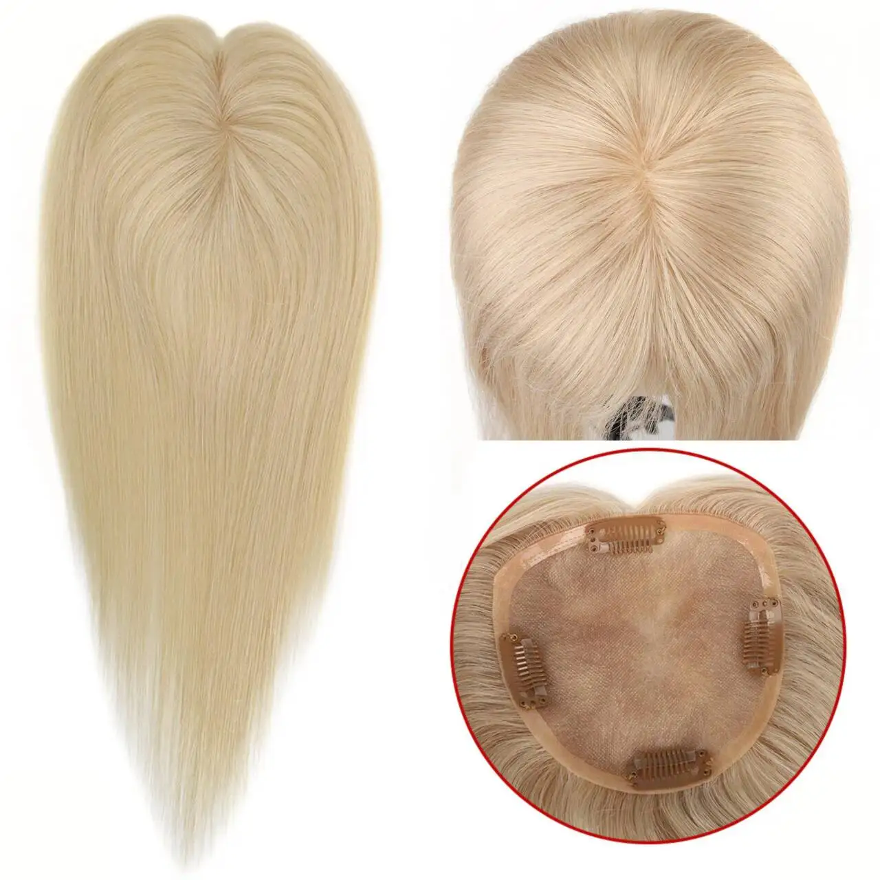 

TUW13 5x5 Топпер из человеческих волос с моно-полиуретановым периметром 4 зажима Remy для волос для женщин Натуральный вид Наращивание волос для истончения Хай