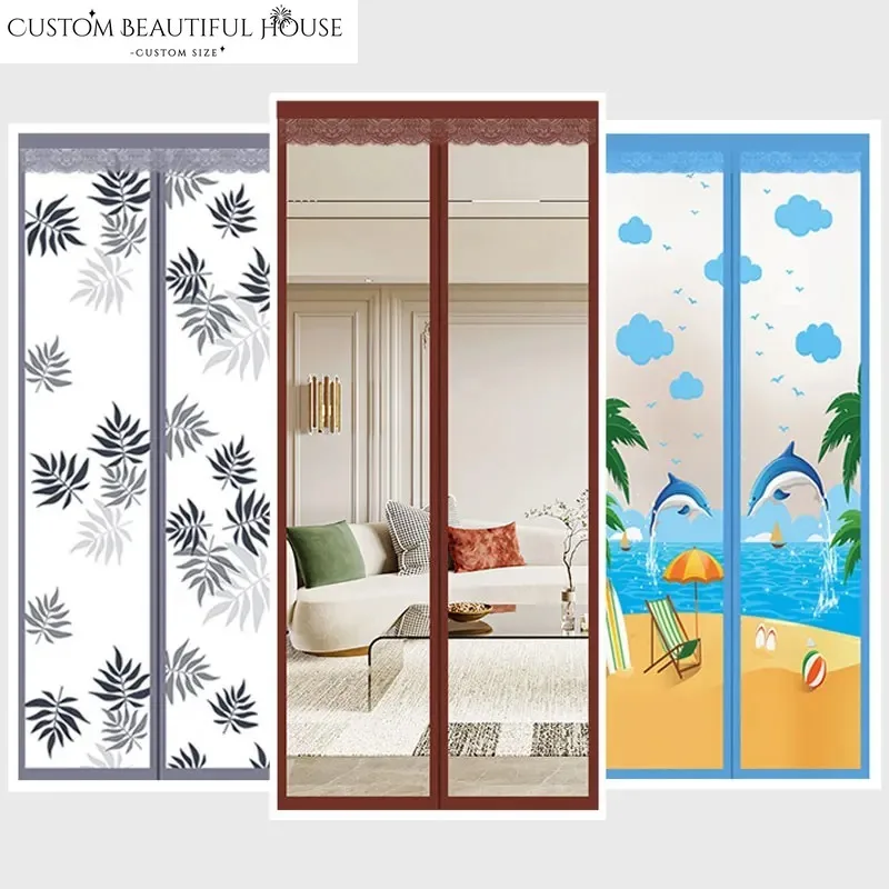 

Custom Size Insulated Air-conditioned Curtains in Winter and Summer Popular Moisture-proof Magnetic Door Curtains in Kitchens