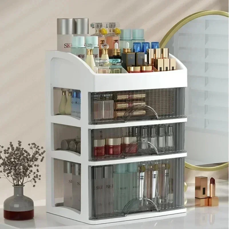 Hot Drawer Makeup Organizer scatola portaoggetti per trucco in plastica di grande capacità porta rossetto scatola portaoggetti per forniture per