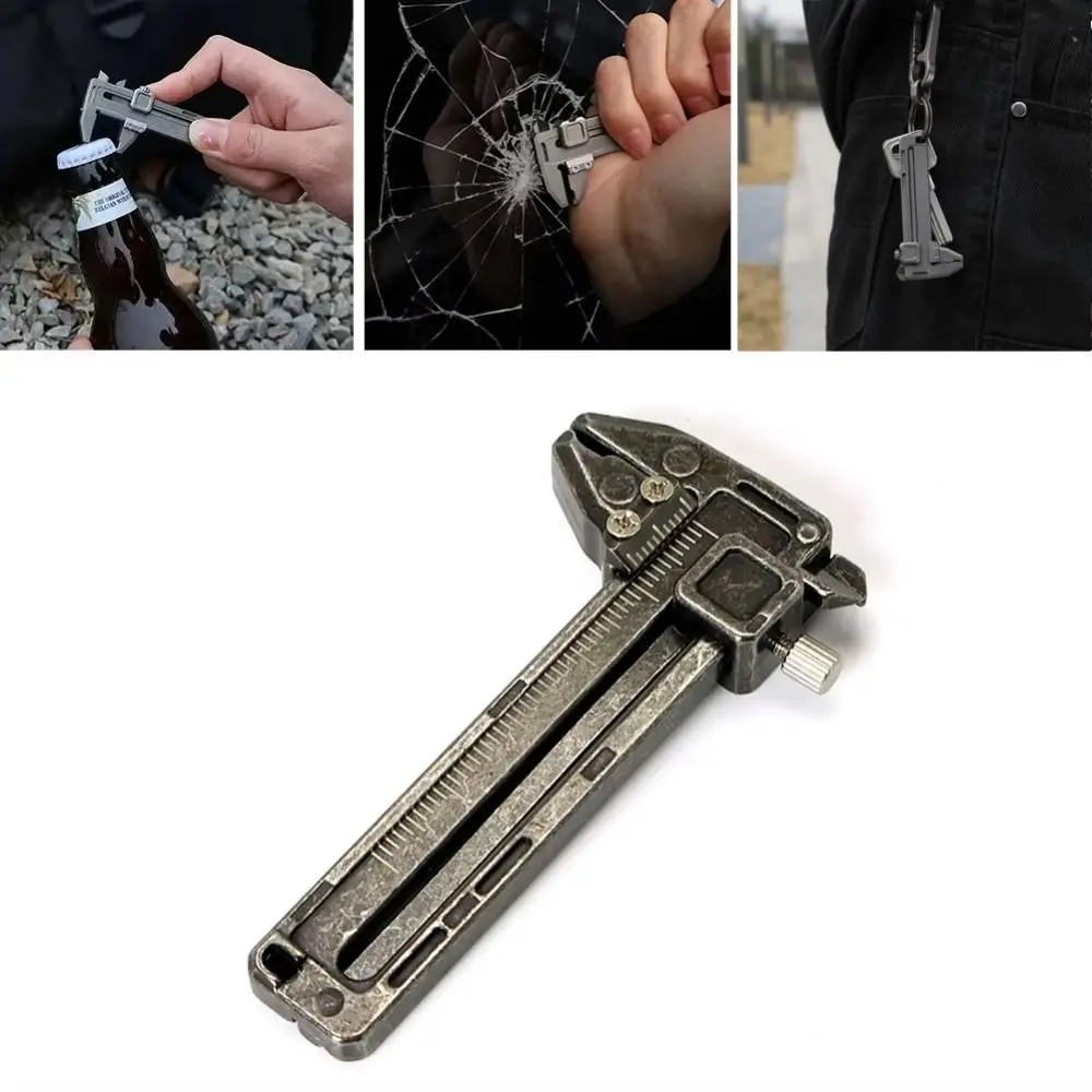 High Accuracy Mini Vernier Caliper Multi-functional Portable Design Portable Depth Ruler Window Breaker Adjustable Spanner