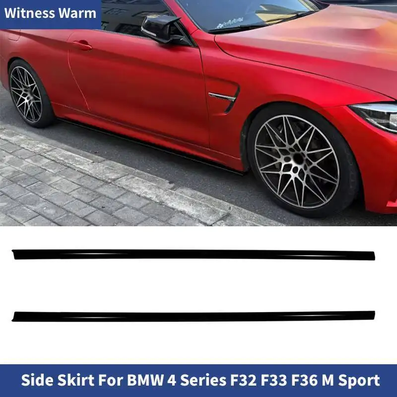 

Боковые юбки автомобиля, юбка для боковых дверей, фартук для наращивания губ, АБС-пластик, черный блеск для BMW F32 F33 F36 4-й серии M Sport 2013-2020